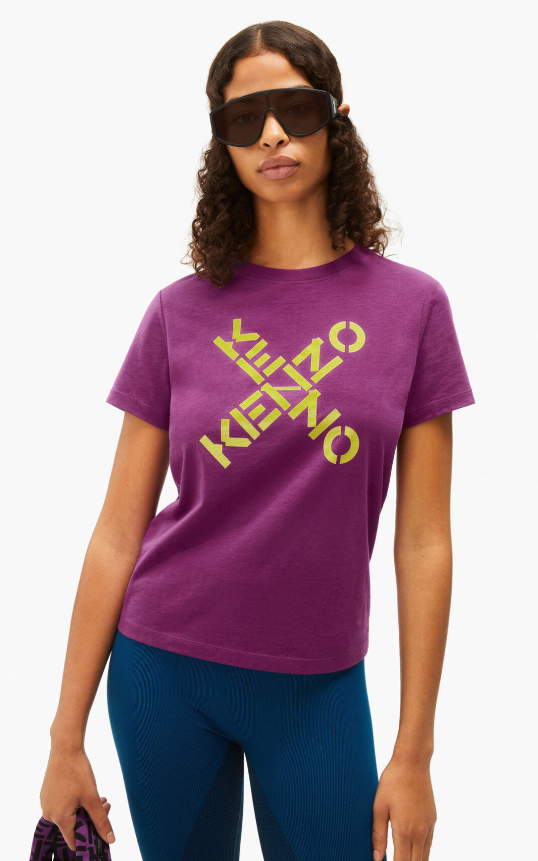 T Shirt Kenzo Sport Big X Femme Violette | RSCY-70254